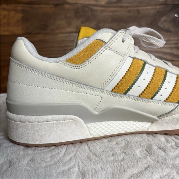 Adidas Men’s Forum Low Classic Originals Sz US 12 Cream/Bold Gold FZ6271 EUC - Picture 9 of 15